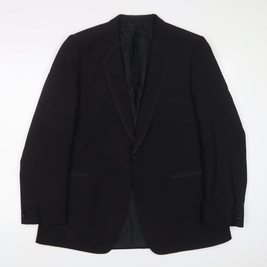 Mr Harry Mens Black Polyester Jacket Suit Jacket Size 40 Regular