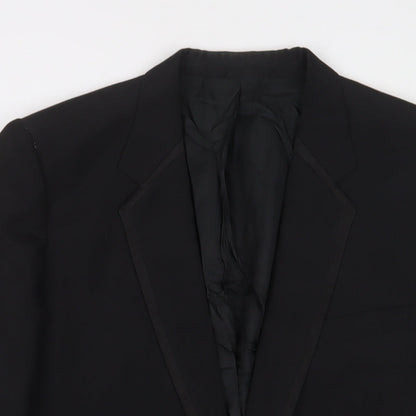 Mr Harry Mens Black Polyester Jacket Suit Jacket Size 40 Regular