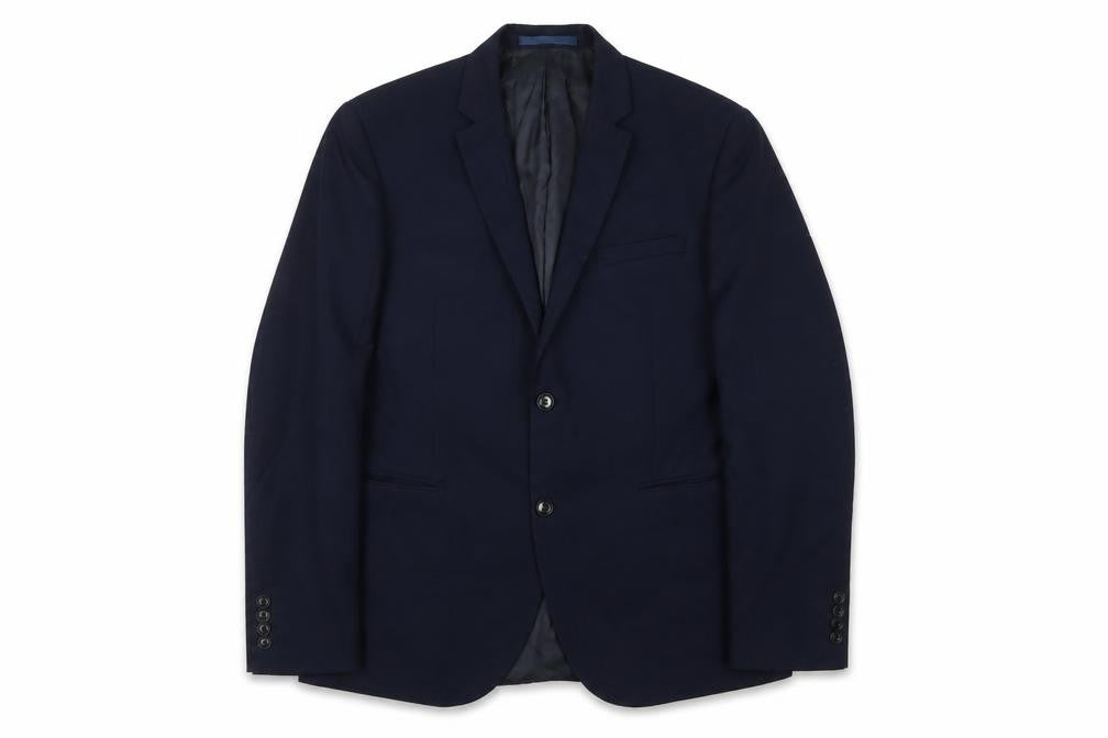 Topman Mens Blue Polyester Jacket Suit Jacket Size 42 Regular