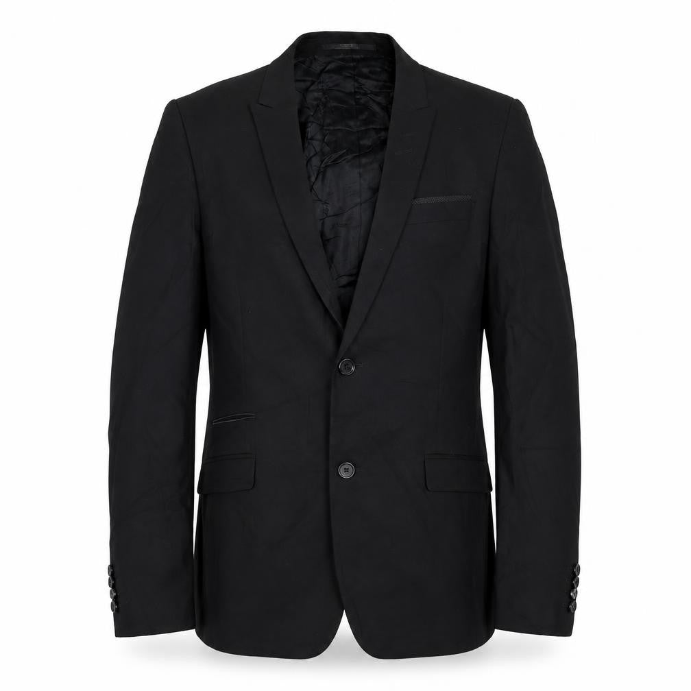 The Kooples Mens Black Cotton Jacket Suit Jacket Size 38 Regular
