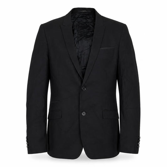 The Kooples Mens Black Cotton Jacket Suit Jacket Size 38 Regular