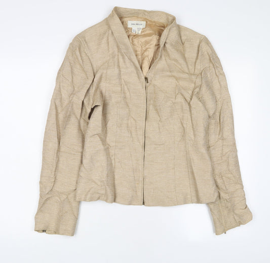 Zara Womens Beige Jacket Size 16 Zip