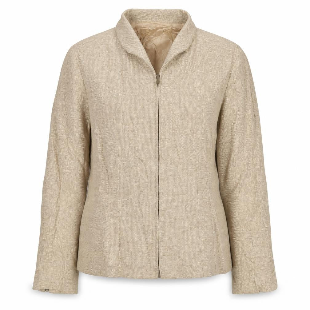Zara Womens Beige Jacket Size 16 Zip