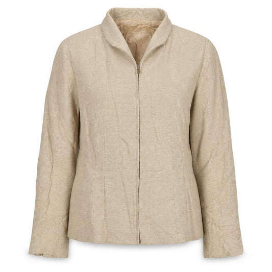 Zara Womens Beige Jacket Size 16 Zip