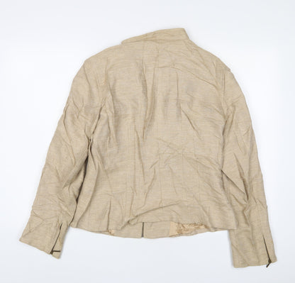 Zara Womens Beige Jacket Size 16 Zip