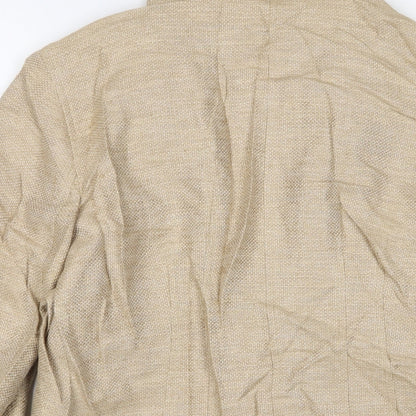 Zara Womens Beige Jacket Size 16 Zip