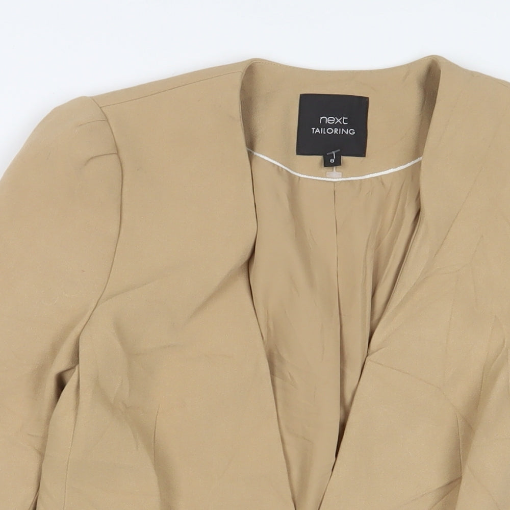 NEXT Womens Beige Jacket Blazer Size 8 Button