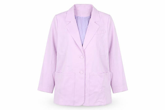 Boohoo Womens Purple Jacket Blazer Size 10 Button