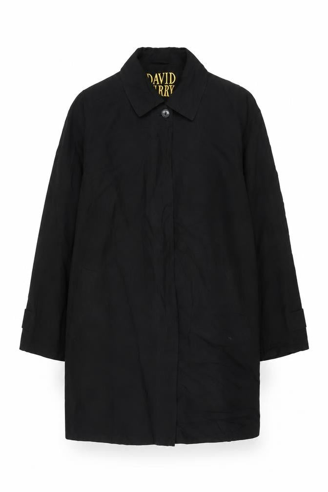 David Barry Womens Black Jacket Size 12 Button