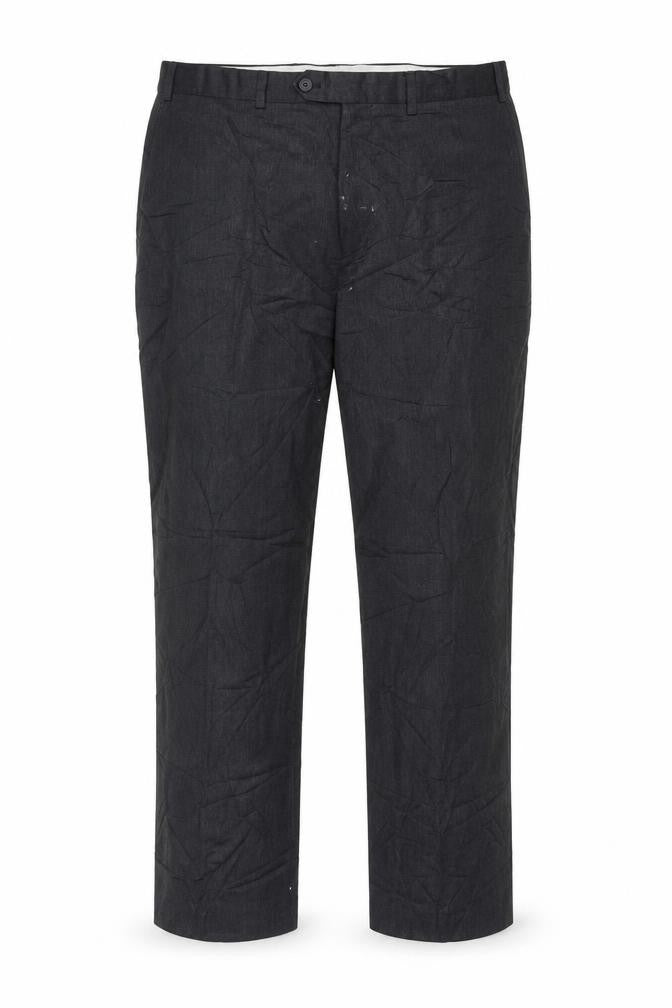 Marks & Spencer Mens Blue Polyester Trousers Size 36 in L31 in Regular Zip