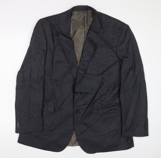 Marks and Spencer Mens Blue Polyester Jacket Suit Jacket Size 44 Regular