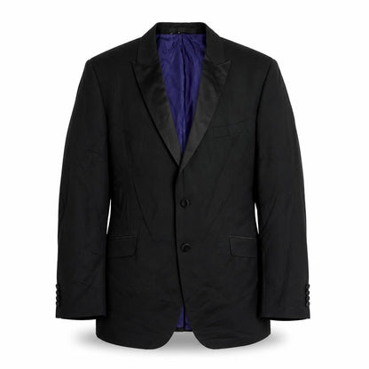 Front view of Autograph men’s black polyester jacket suit jacket, size 42, regular