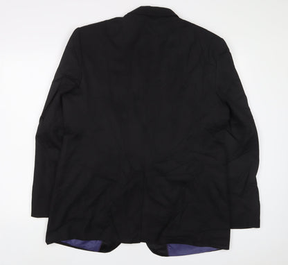 Back view of Autograph men’s black polyester jacket suit jacket, size 42, regular