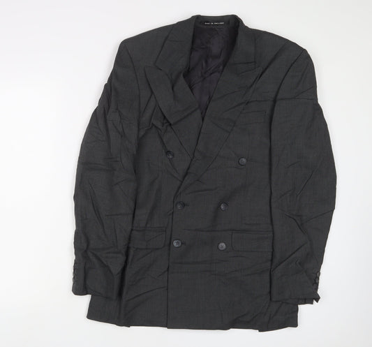 Alexander Mens Grey Wool Jacket Suit Jacket Size 36 Regular