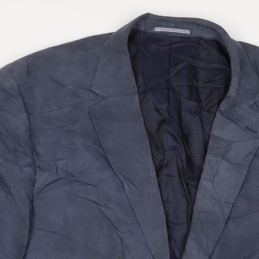 Skopes Mens Blue Polyester Jacket Suit Jacket Size 50 Regular