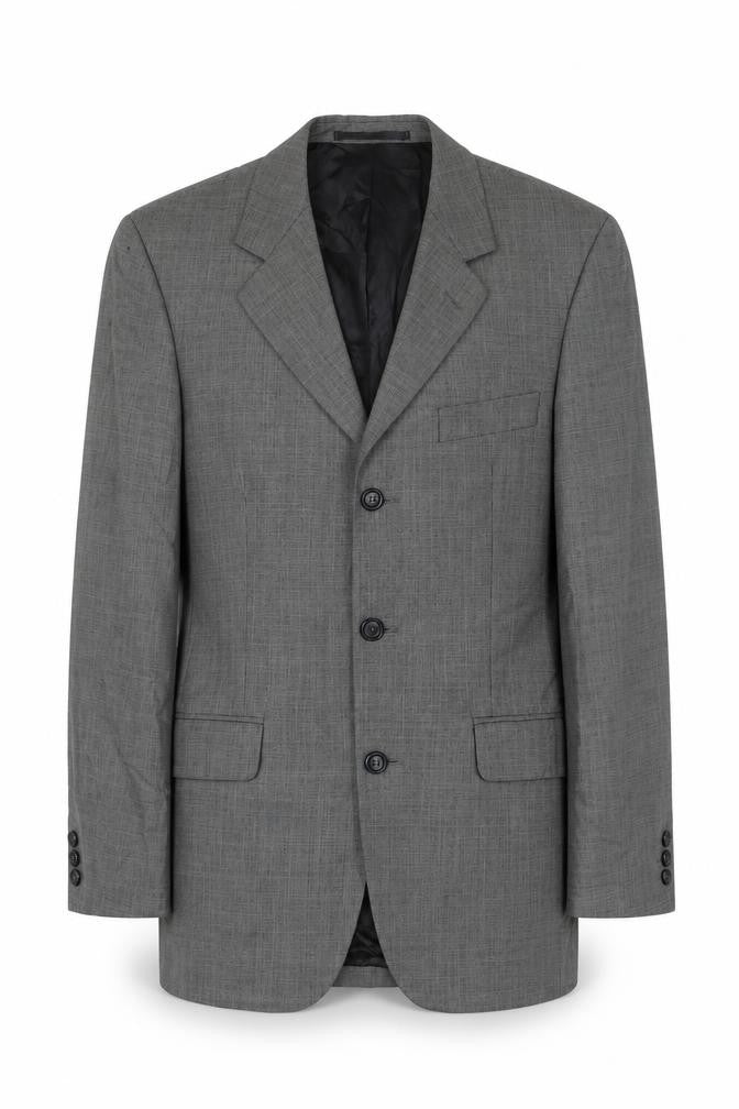 Burton Mens Grey Wool Jacket Suit Jacket Size 38 Regular