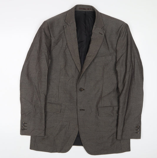 Scotch & Taylor Mens Brown Polyester Jacket Suit Jacket Size 40 Regular