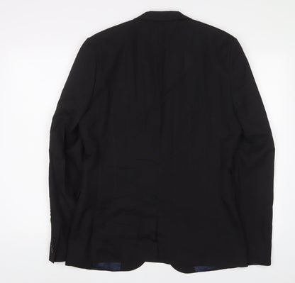 Next Mens Black Polyester Jacket Suit Jacket Size 38 Regular