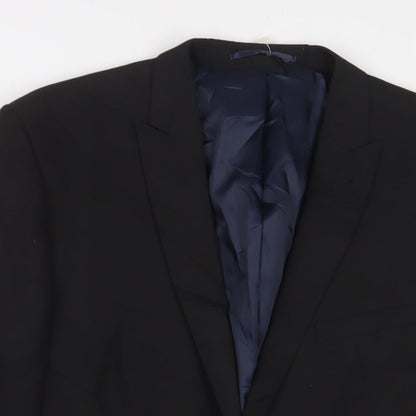Next Mens Black Polyester Jacket Suit Jacket Size 38 Regular