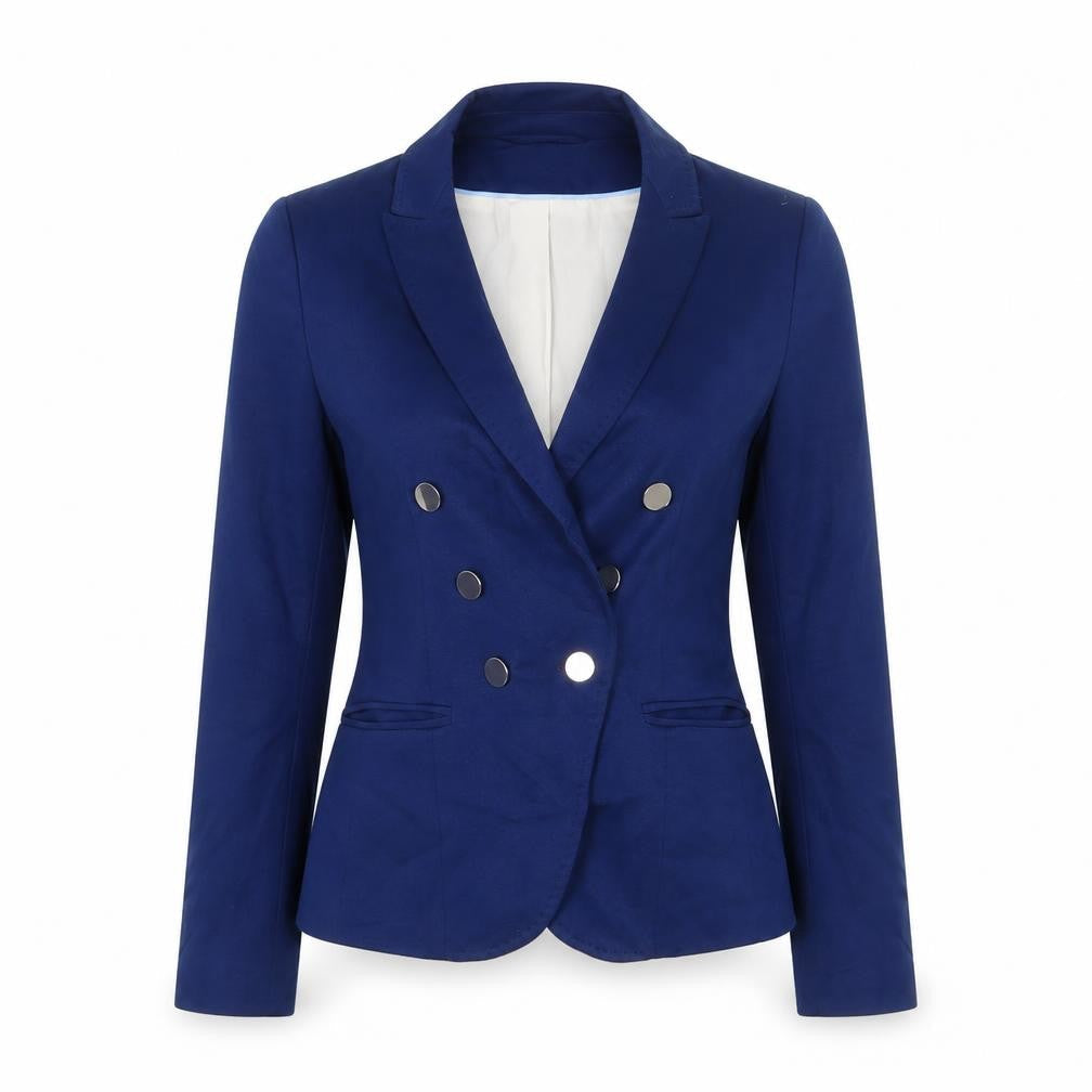 H&M Womens Blue Jacket Blazer Size 10 Button