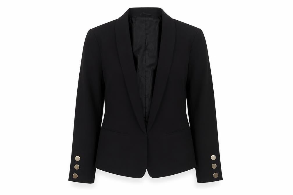 Miss Selfridge Womens Black Jacket Blazer Size 12 Hook & Eye
