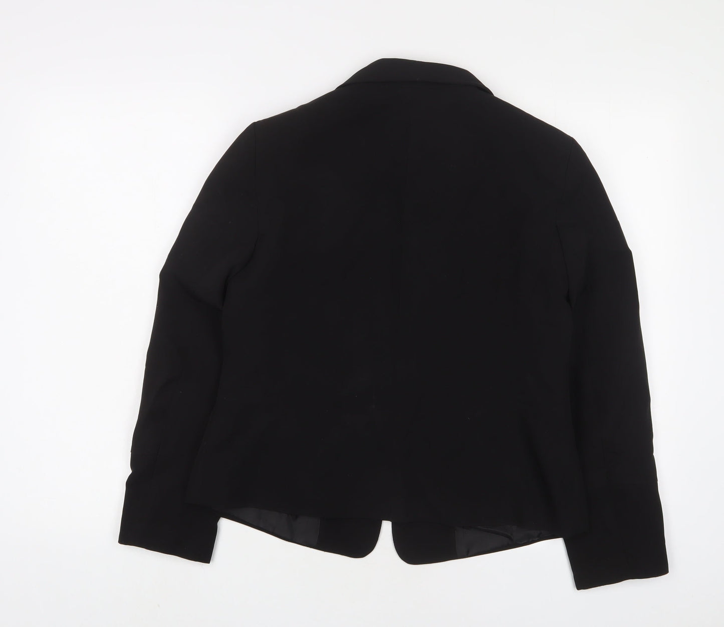 Miss Selfridge Womens Black Jacket Blazer Size 12 Hook & Eye