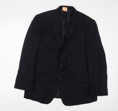 Additional front view of Autograph men’s blue wool jacket suit jacket, size 42, regular