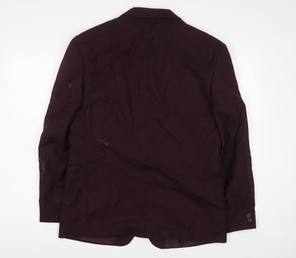 Skopes Mens Purple Wool Jacket Suit Jacket Size 40 Regular