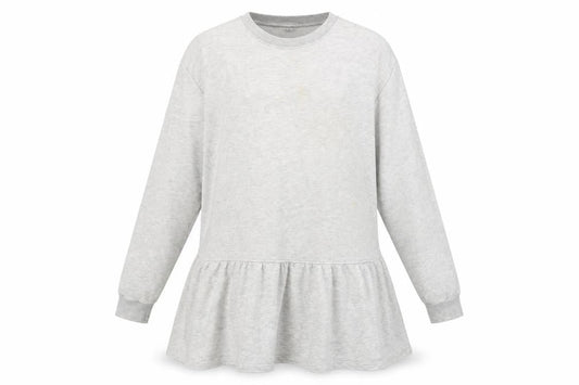 Divided Womens Grey Cotton Jumper Dress Size M Boat Neck