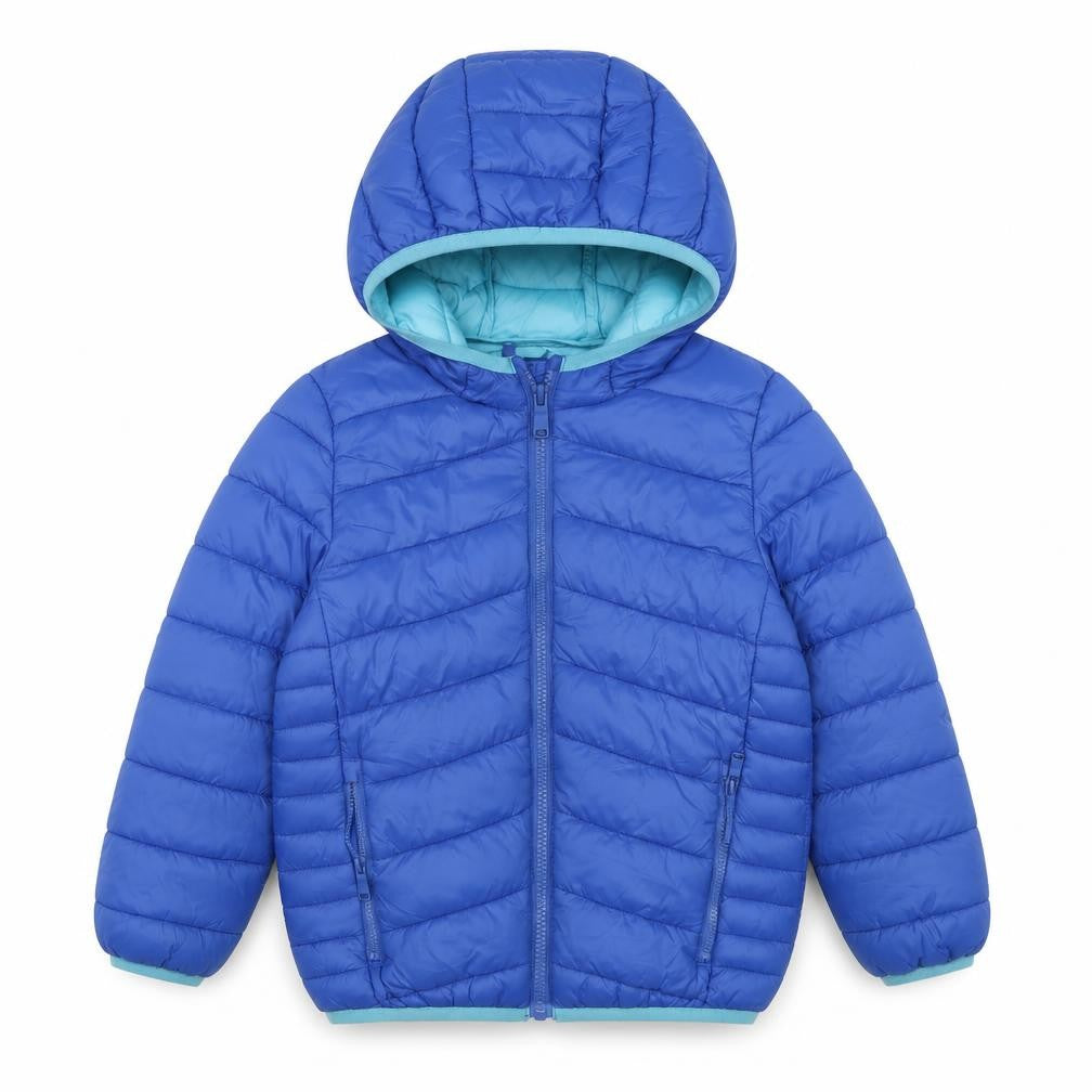 Marks & Spencer Boys Blue Bomber Jacket Coatigan Size 4-5 Years Zip
