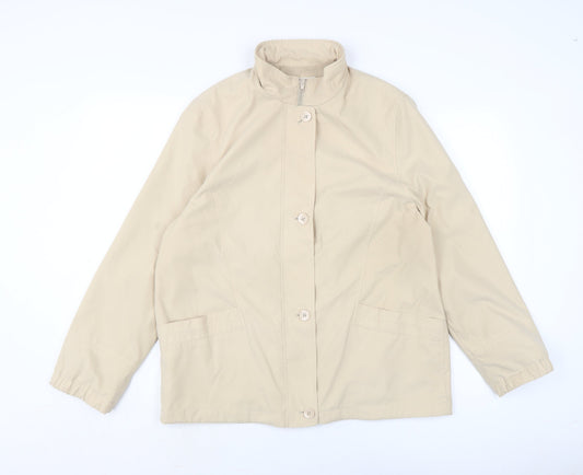 Marks and Spencer Womens Beige Jacket Size 14 Button