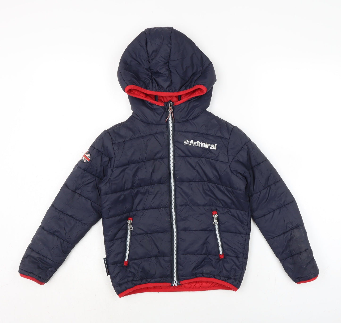 Admiral Boys Blue Puffer Jacket Jacket Size 6 Years Zip