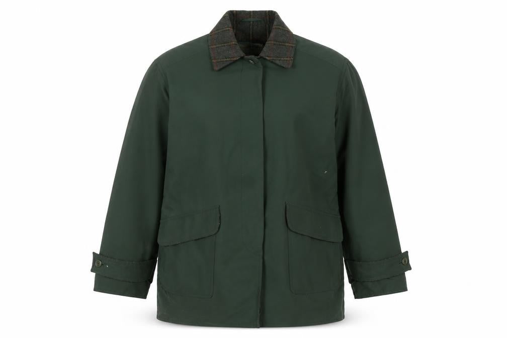 Henry white Mens Green Overcoat Coat Size L Button