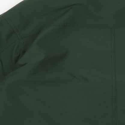 Henry white Mens Green Overcoat Coat Size L Button