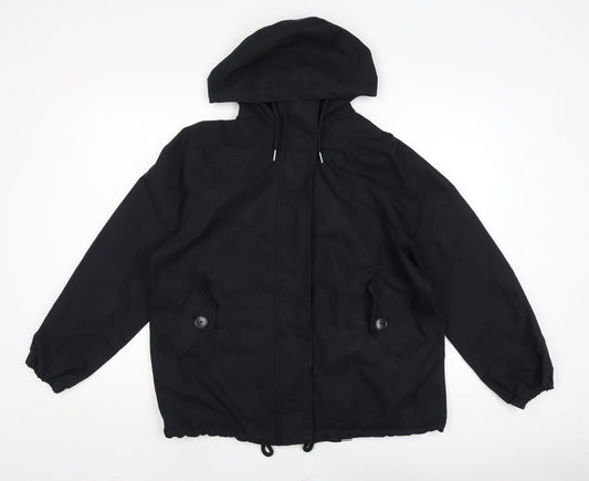 Marks and Spencer Mens Black Anorak Jacket Size S Zip