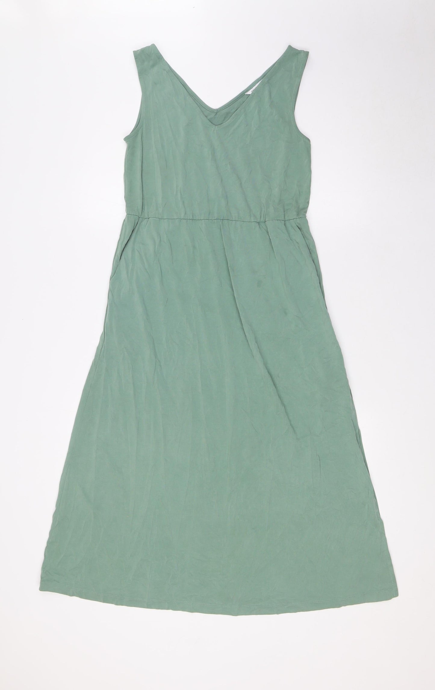 Great Plains Womens Green Modal A-Line Size 8 V-Neck - Pockets