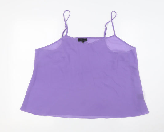 Antonino Philosophy Womens Purple Polyester Camisole Blouse Size 20 V-Neck