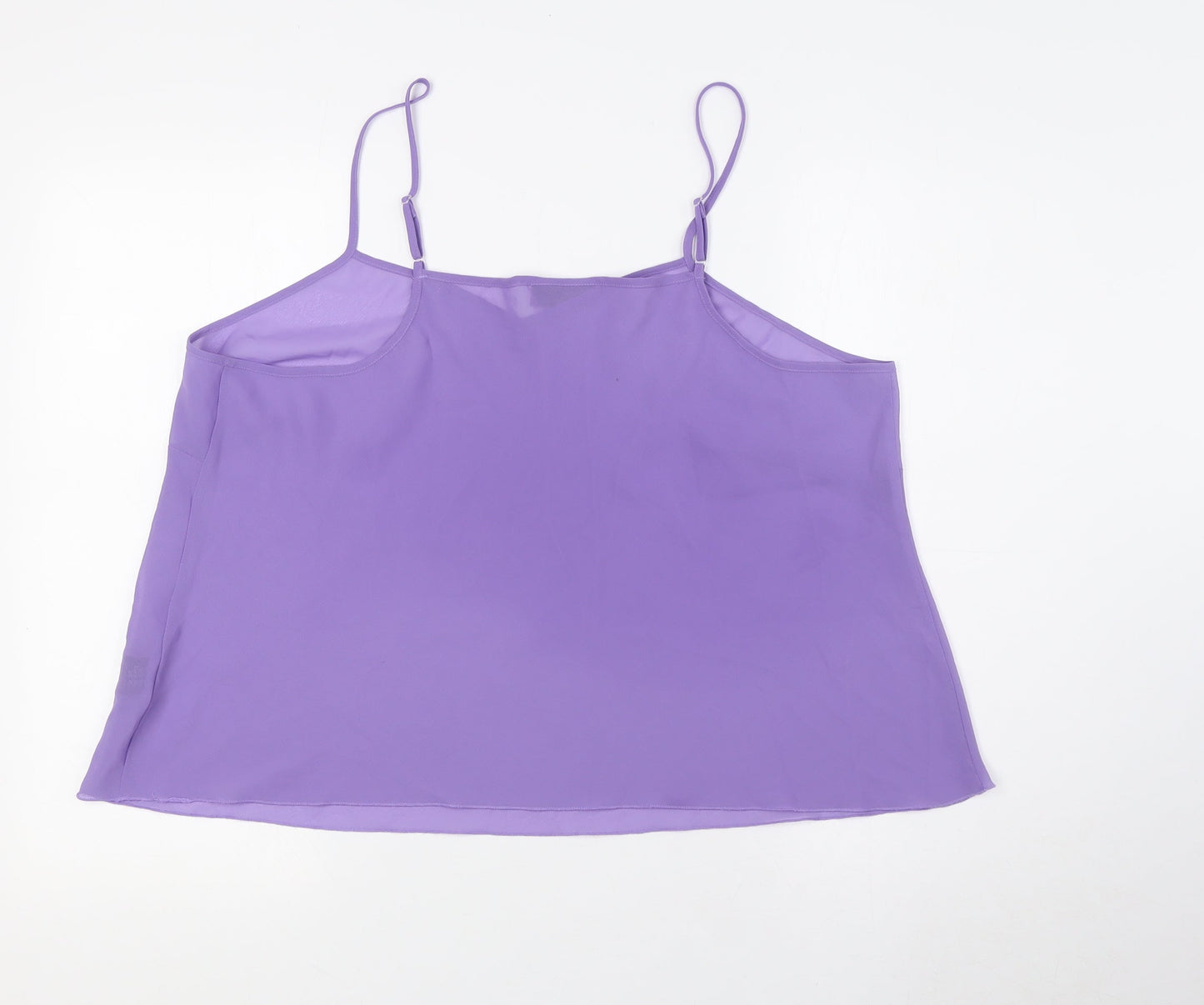 Antonino Philosophy Womens Purple Polyester Camisole Blouse Size 20 V-Neck