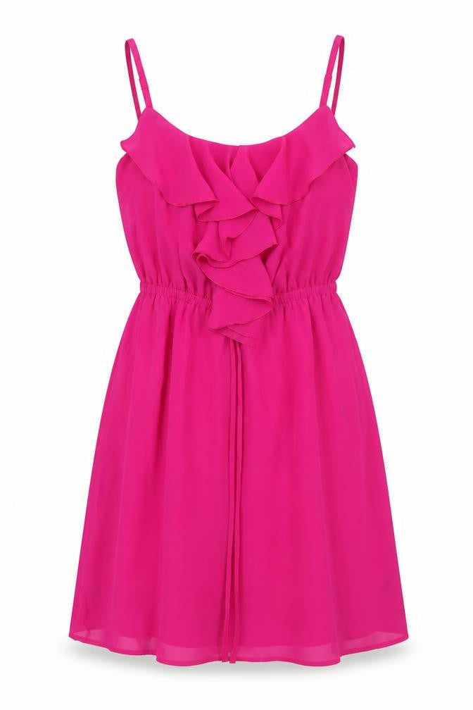 FOREVER 21 Womens Pink Polyester A-Line Size S Scoop Neck