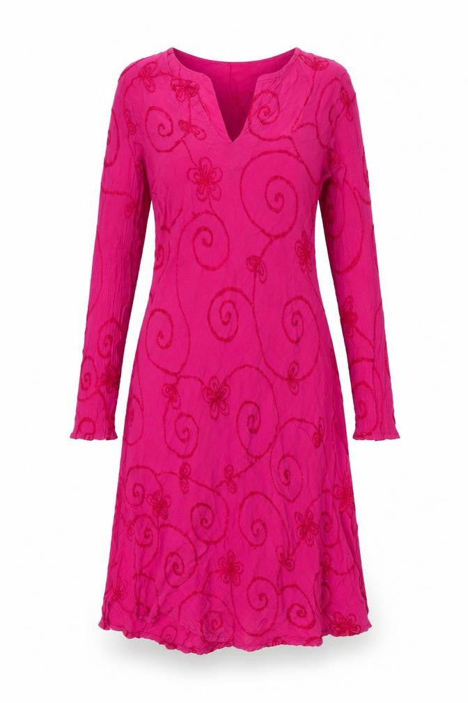 Nomads Womens Pink Cotton A-Line Size S V-Neck - Size S-M