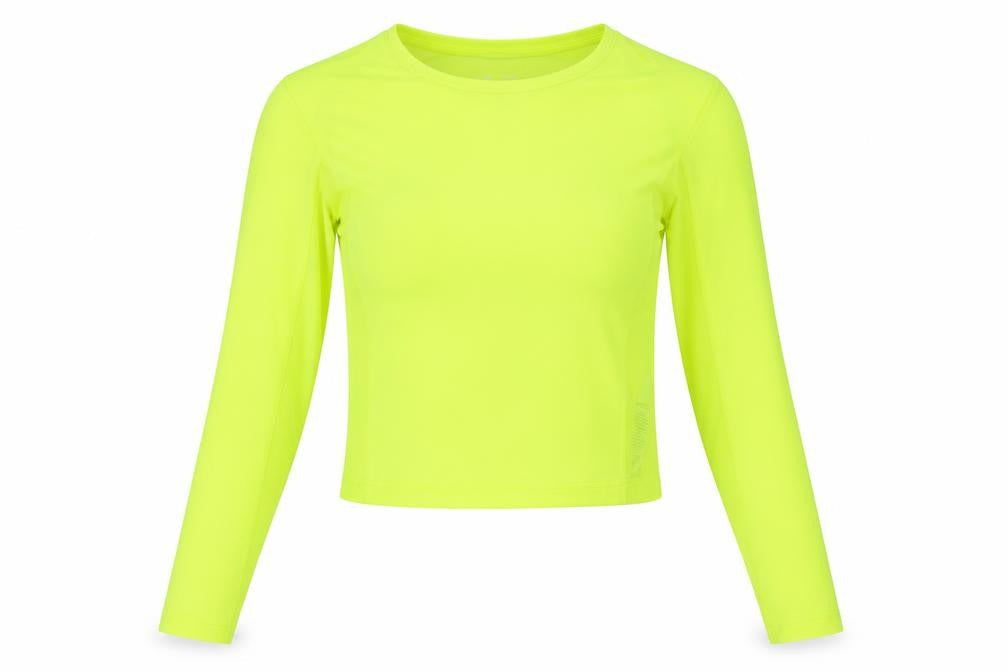 ASOS Womens Yellow Polyester Basic T-Shirt Size 8 Round Neck - Fluorescent