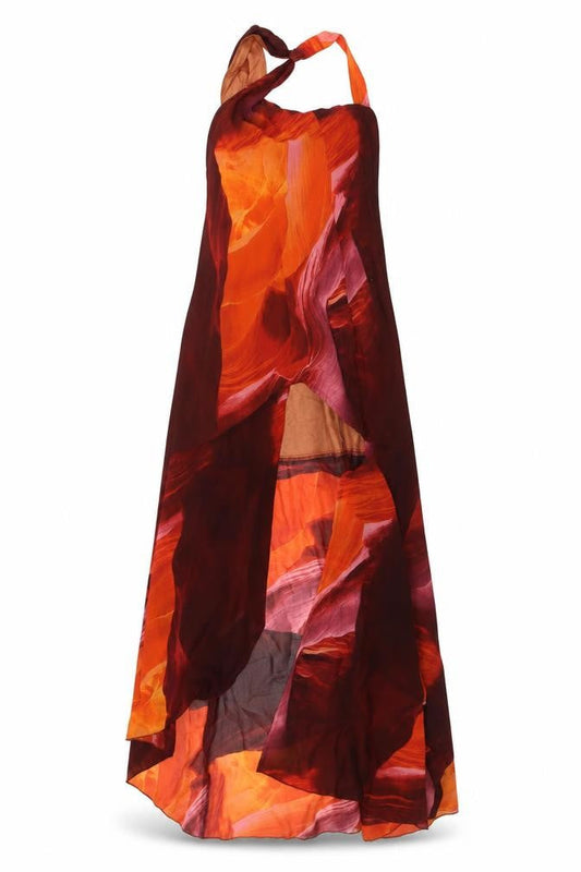 Musera Womens Multicoloured Polyester A-Line Size S One Shoulder Zip