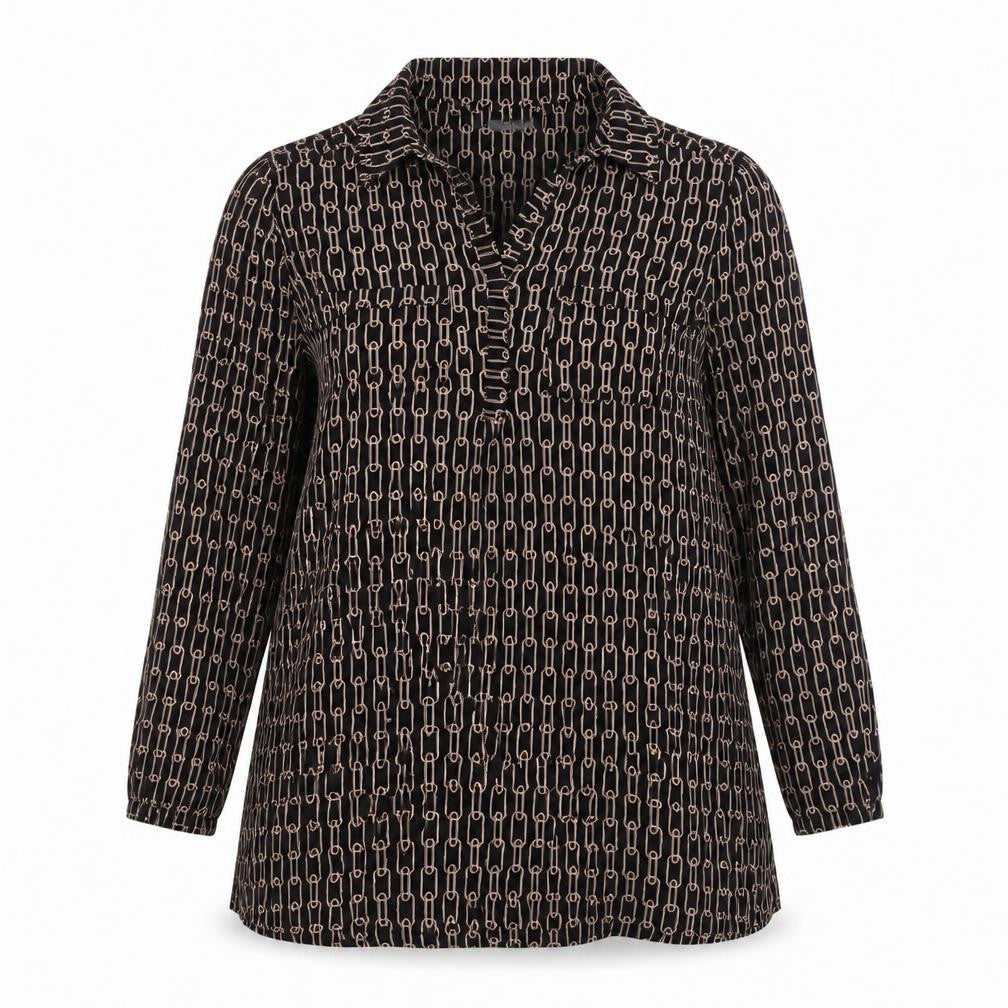 Principles Womens Black Polyester Tunic Blouse Size 14 V-Neck