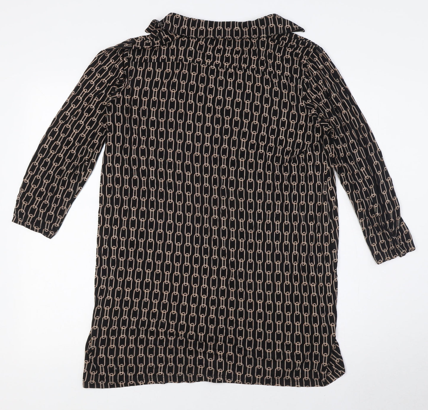 Principles Womens Black Polyester Tunic Blouse Size 14 V-Neck