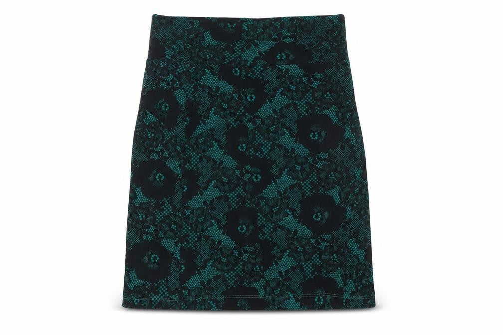 Divided Womens Black Polyester A-Line Skirt Size 10