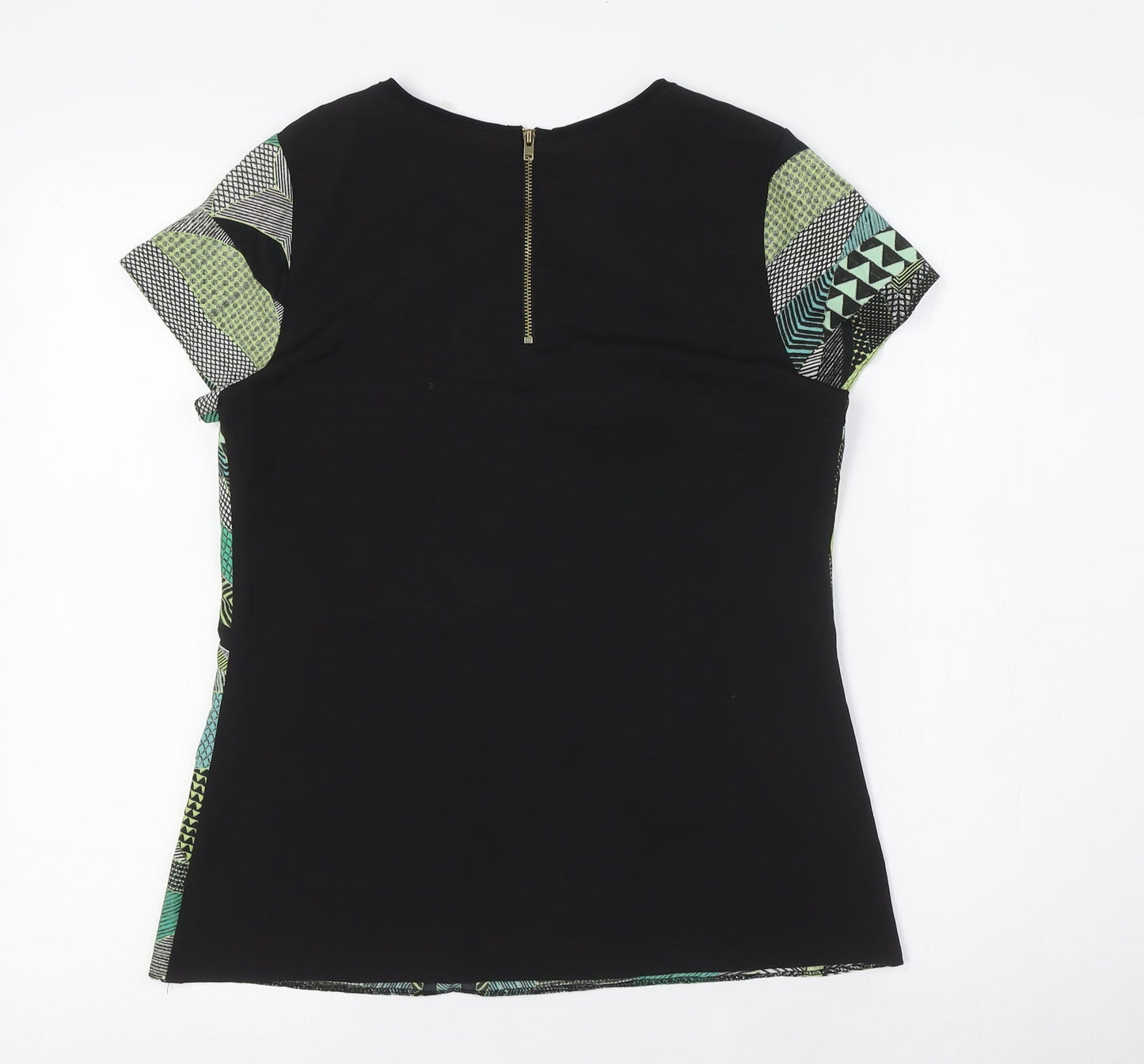 Dorothy Perkins Womens Multicoloured Polyester Basic Button-Up Size 8 Round Neck