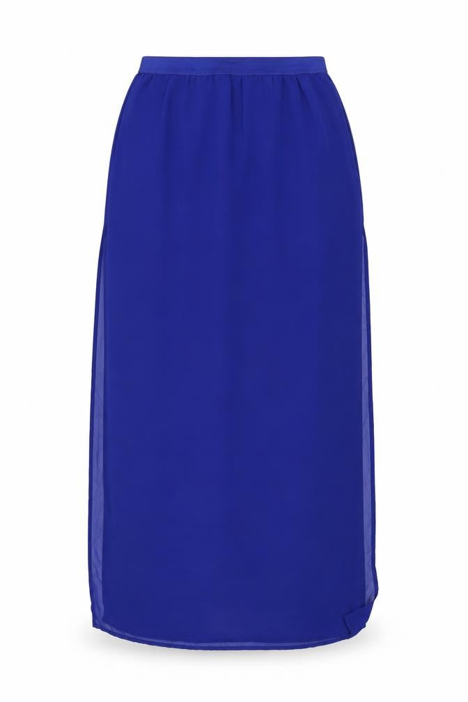 H&M Womens Blue Polyester Maxi Skirt Size 10