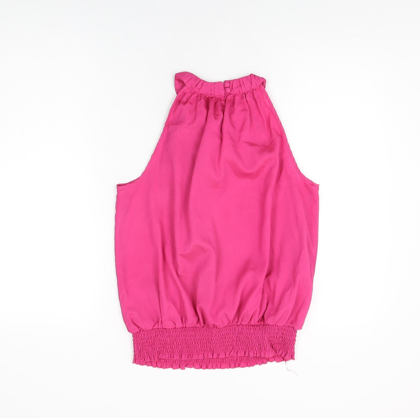 Et Vous Womens Pink Polyester Basic Blouse Size 10 Round Neck
