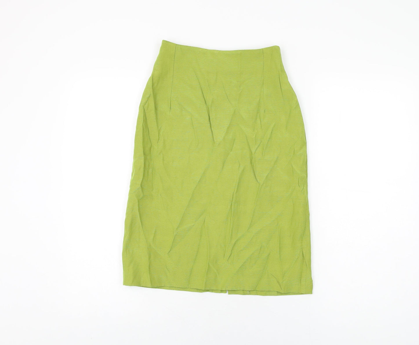 Hamells Womens Green Viscose Straight & Pencil Skirt Size 8 Zip
