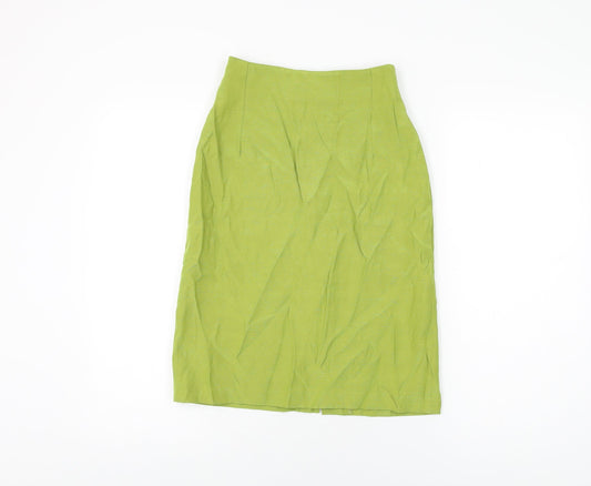 Hamells Womens Green Viscose Straight & Pencil Skirt Size 8 Zip